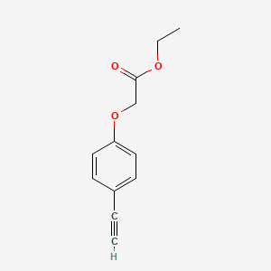 molecular formula C12H12O3 B8343396 Ethyl (4-ethynylphenoxy)acetate 