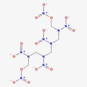 molecular formula C5H10N10O14 B083434 2,4,6,8-Tetranitro-2,4,6,8-tetraazanonane-1,9-diyl dinitrate CAS No. 13979-94-7