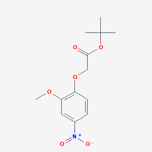 molecular formula C13H17NO6 B8343640 Tert-butyl 2-(2-methoxy-4-nitrophenoxy)acetate 