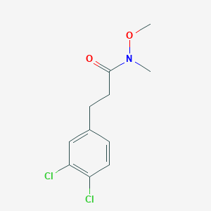 molecular formula C11H13Cl2NO2 B8343700 3-(3,4-dichlorophenyl)-N-methoxy-N-methylpropanamide 