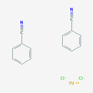 molecular formula C14H10Cl2N2Pd B083439 Bis(benzonitrile)palladium(II) chloride CAS No. 14220-64-5