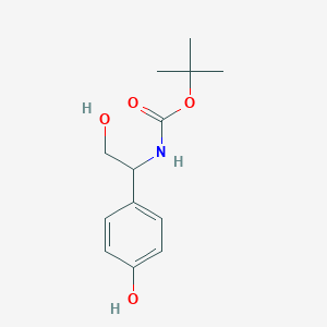 molecular formula C13H19NO4 B8344061 Tert-butyl(2-hydroxy-1-(4-hydroxyphenyl)ethyl)carbamate 
