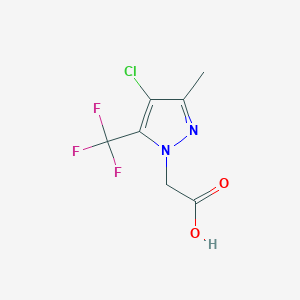 2-[4-Chloro-3-methyl-5-(trifluoromethyl)pyrazol-1-yl]acetic acid