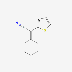 molecular formula C12H13NS B8344243 Cyclohexylidene(2-thienyl)acetonitrile 
