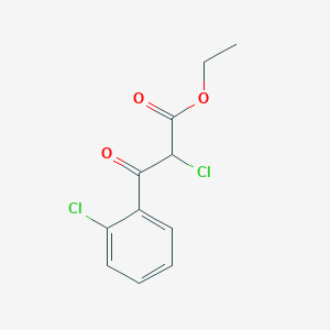 molecular formula C11H10Cl2O3 B8344322 Ethyl 2-chloro-3-(2-chlorophenyl)-3-oxopropanoate 