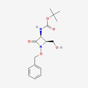 molecular formula C16H22N2O5 B8344460 Tert-butyl ((2S,3S)-1-(benzyloxy)-2-(hydroxymethyl)-4-oxoazetidin-3-yl)carbamate 