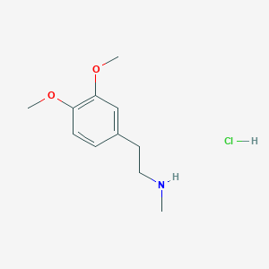 molecular formula C11H18ClNO2 B083445 3,4-Dimethoxy-N-methylphenethylamine hydrochloride CAS No. 13078-76-7
