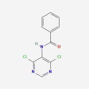 molecular formula C11H7Cl2N3O B8344522 N-(4,6-dichloropyrimidin-5-yl)benzamide 