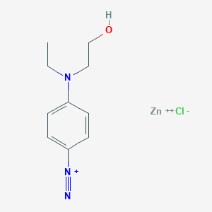 molecular formula C10H14ClN3OZn+2 B083446 4-(Ethyl(2-hydroxyethyl)amino)benzenediazonium zinc chloride CAS No. 13532-96-2