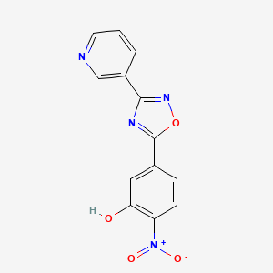 2-Nitro-5-(3-(pyridin-3-yl)-1,2,4-oxadiazol-5-yl)phenol