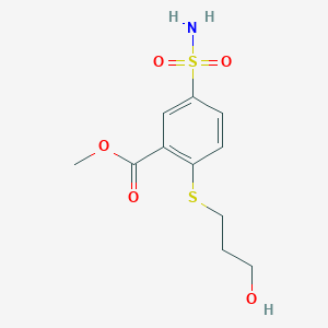 4-(3-Hydroxypropylthio)-3-methoxycarbonylbenzenesulfonamide