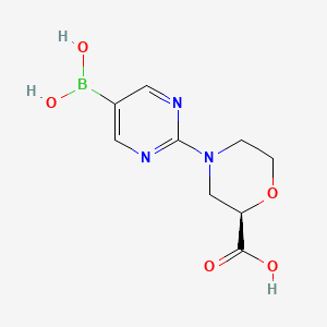 (2R)-4-(5-Boronopyrimidin-2-yl)morpholine-2-carboxylic acid