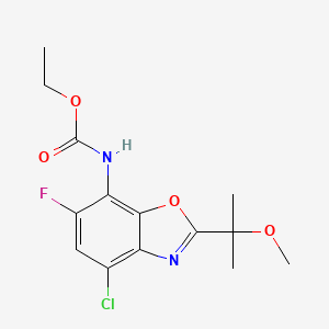 ethyl N-[2-(1-methoxy-1-methylethyl)-4-chloro-6-fluorobenzoxazol-7-yl]carbamate
