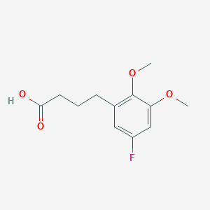 molecular formula C12H15FO4 B8344832 5-Fluoro-2,3-dimethoxybenzene butanoic acid 