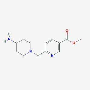 molecular formula C13H19N3O2 B8345099 methyl 6-[(4-aminopiperidin-1-yl)methyl]pyridine-3-carboxylate 