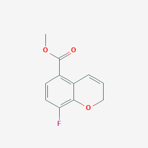 molecular formula C11H9FO3 B8345290 Methyl 8-fluoro-2H-1-benzopyran-5-carboxylate CAS No. 214822-99-8