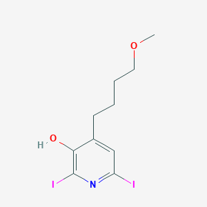 molecular formula C10H13I2NO2 B8345348 2,6-Diiodo-4-(4-methoxy-butyl)-pyridin-3-ol 