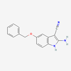 5-benzyloxy-2-amino-1H-indole-3-carbonitrile
