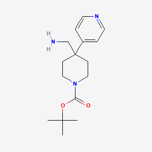 molecular formula C16H25N3O2 B8345629 Tert-butyl 4-(aminomethyl)-4-(pyridin-4-yl)piperidine-1-carboxylate 