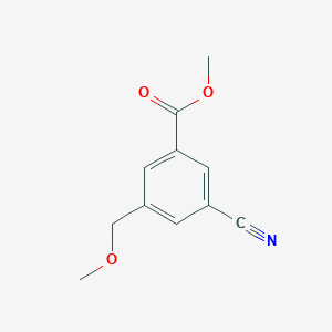 molecular formula C11H11NO3 B8345653 Methyl 3-cyano-5-(methoxymethyl)benzoate 