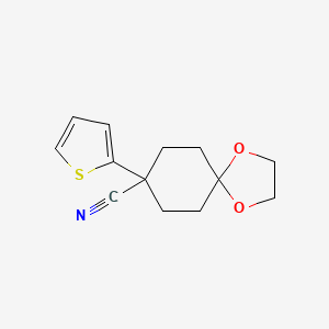8-Cyano-8-(thiophen-2-yl)-1,4-dioxaspiro[4.5]decane