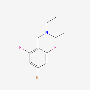 molecular formula C11H14BrF2N B8345730 N-(4-bromo-2,6-difluorobenzyl-)N-ethylethanamine 