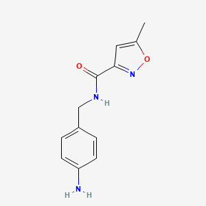 molecular formula C12H13N3O2 B8345921 N-(5-Methylisoxaz-3-oyl)-4-Aminobenzylamine 