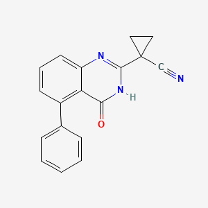 1-(4-Oxo-5-phenyl-3,4-dihydroquinazolin-2-yl)cyclopropanecarbonitrile
