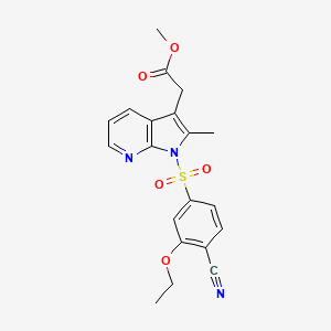1H-Pyrrolo[2,3-b]pyridine-3acetic acid,1-[(4-cyano-3-ethoxyphenyl)sulfonyl]-2-methyl-,methyl ester