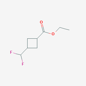 molecular formula C8H12F2O2 B8346077 Ethyl trans-3-(difluoromethyl)cyclobutanecarboxylate 