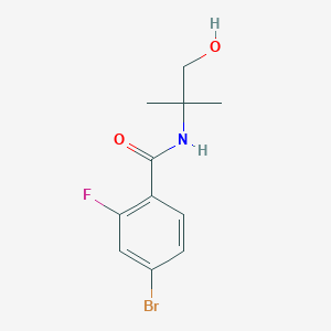 molecular formula C11H13BrFNO2 B8346127 n-(2-Hydroxy-1,1-dimethylethyl)-4-bromo-2-fluorobenzamide 