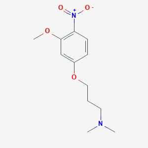 molecular formula C12H18N2O4 B8346148 [3-(3-Methoxy-4-nitrophenoxy)propyl]dimethylamine 