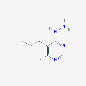 molecular formula C8H14N4 B8346153 (6-Methyl-5-propyl-pyrimidin-4-yl)-hydrazine 