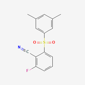 2-[(3,5-Dimethylphenyl)sulfonyl]-6-fluorobenzenecarbonitrile