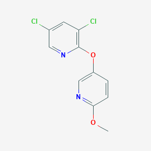 molecular formula C11H8Cl2N2O2 B8346176 5-(3,5-Dichloro-pyridin-2-yloxy)-2-methoxy-pyridine 
