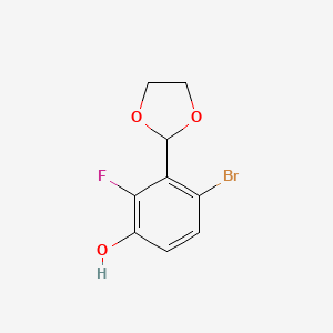 4-Bromo-3-(1,3-dioxolan-2-yl)-2-fluorophenol
