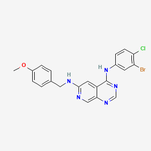 N4-(3-bromo-4-chlorophenyl)-N6-(4-methoxybenzyl)pyrido[3,4-d]pyrimidine-4,6-diamine
