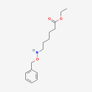 molecular formula C15H23NO3 B8346306 Ethyl 6-(phenylmethoxyamino)hexanoate 