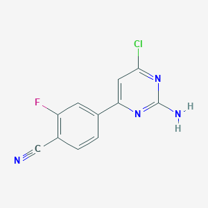4-(2-Amino-6-chloro-4-pyrimidinyl)-2-fluorobenzonitrile