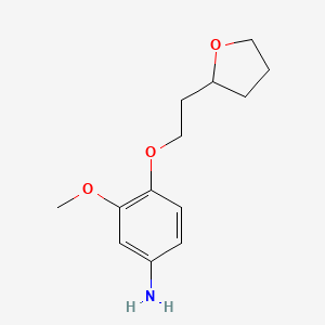 3-Methoxy-4-(2-(tetrahydrofuran-2-yl)ethoxy)aniline