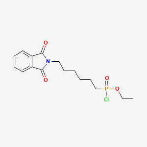 molecular formula C16H21ClNO4P B8346373 Ethoxy(6-phthalimidohexyl)phosphinyl chloride 