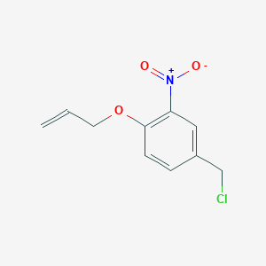 molecular formula C10H10ClNO3 B8346379 1-Allyloxy-4-chloromethyl-2-nitrobenzene 