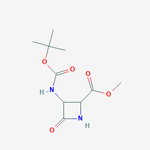 molecular formula C10H16N2O5 B8346396 Methyl 3-t-butoxycarbonylamino-4-oxoazetidine-2-carboxylate 