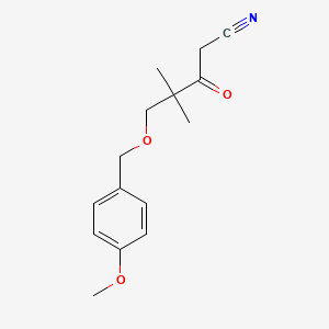 5-((4-Methoxybenzyl)oxy)-4,4-dimethyl-3-oxopentanenitrile