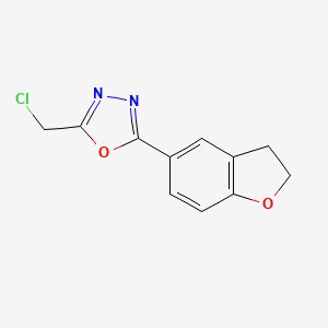 2-(Chloromethyl)-5-(2,3-dihydro-1-benzofuran-5-yl)-1,3,4-oxadiazole