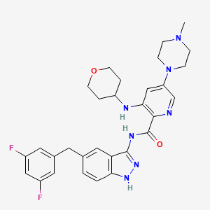 N-[5-(3,5-difluorobenzyl)-1H-indazol-3-yl]-5-(4-methylpiperazin-1-yl)-3-(tetrahydro-2H-pyran-4-ylamino)pyridine-2-carboxamide