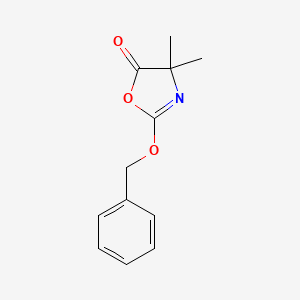 molecular formula C12H13NO3 B8346462 2-(benzyloxy)-4,4-dimethyloxazol-5(4H)-one 