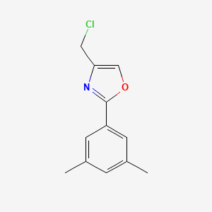 molecular formula C12H12ClNO B8346480 4-Chloromethyl-2-(3,5-dimethylphenyl)oxazole 