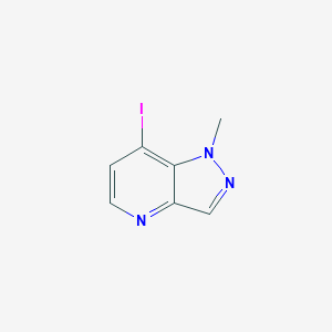 molecular formula C7H6IN3 B8346485 7-iodo-1-methyl-1H-pyrazolo[4,3-b]pyridine 