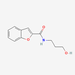molecular formula C12H13NO3 B8346508 N-(3-hydroxypropyl)-1-benzofuran-2-carboxamide 